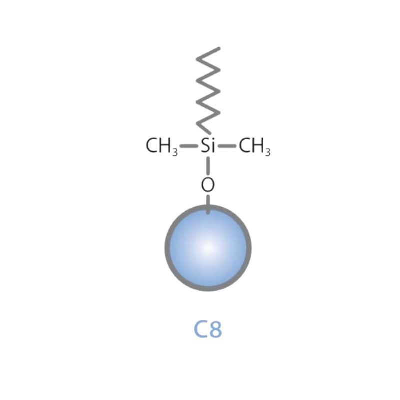 C8 molecular structure of HPLC Column