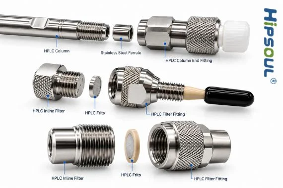 HIPSOUL HPLC inline filters, frits, and end fittings