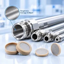 Precision Stainless Steel HPLC Column Tubes with Smooth Inner Surfaces and Porous Filter Frits